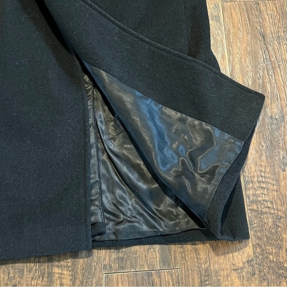 Christian Aujard Cashmere Blend Double Breasted Overcoat Mens 42 Black - Picture 2 of 16